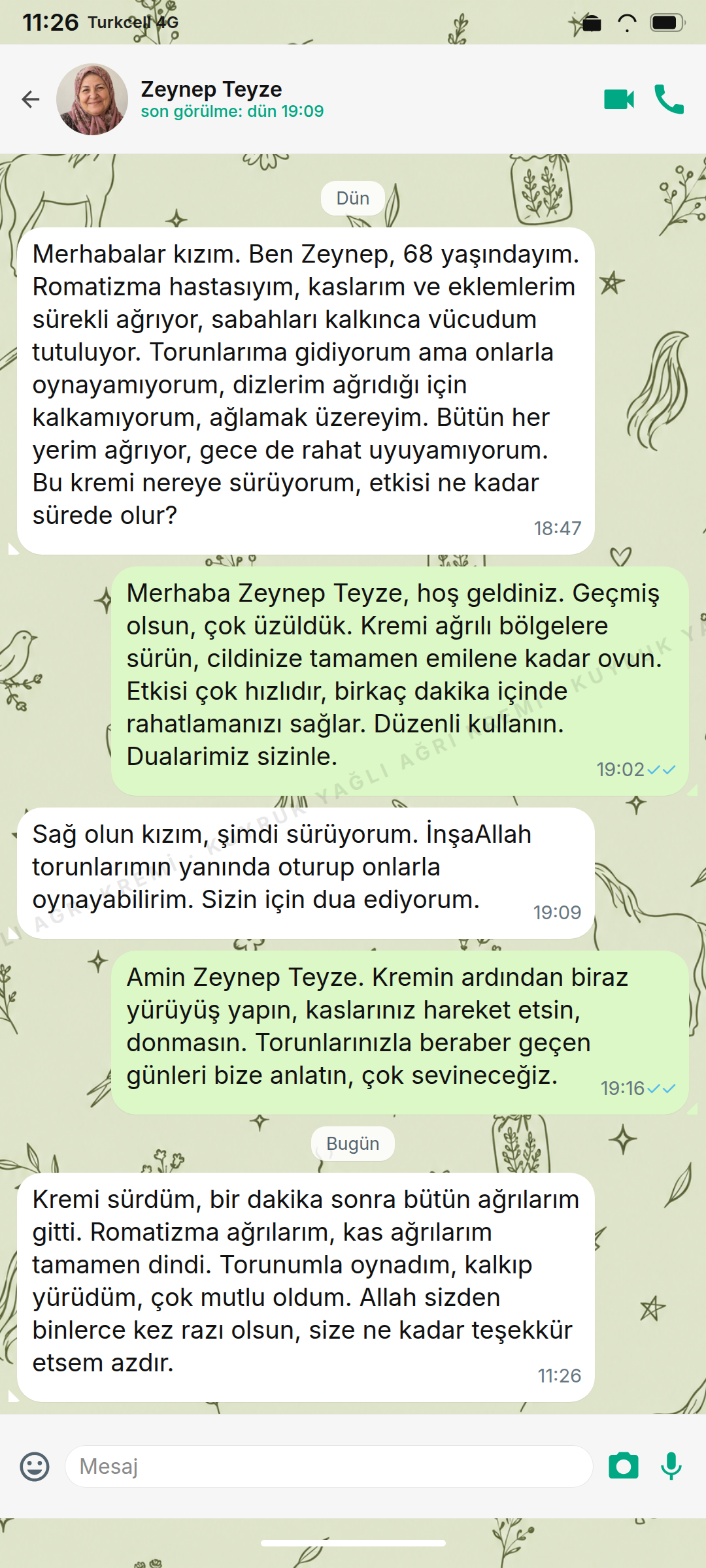 Müşteri sipariş görüşmesi 2